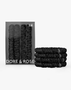 Dore & Rose Scrunchie 1cm (Brown + Champagne)